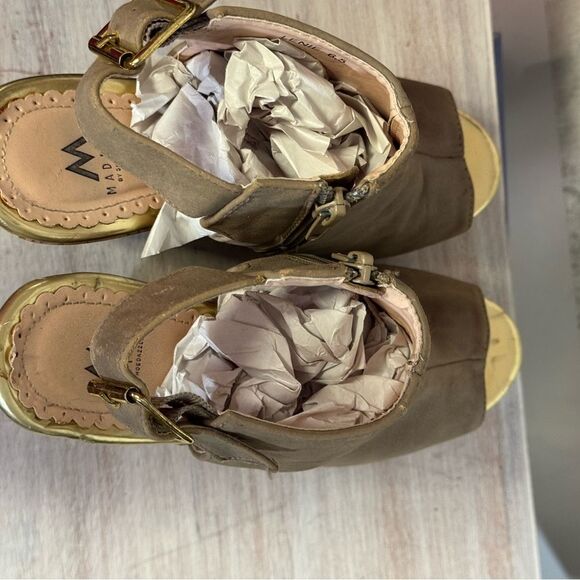 Madison Peep Toe Wedge Sandals size 6.5 good condition - Picture 5 of 7